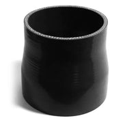 SAAS Straight 4 Ply Silicone Reducer 95mm x 102mm x 102mm Black - SSH95102102