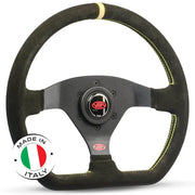 SAAS Steering Wheel Suede Racing 12.6 inch / 320mm Indicator Rounded Grip - SW34320S