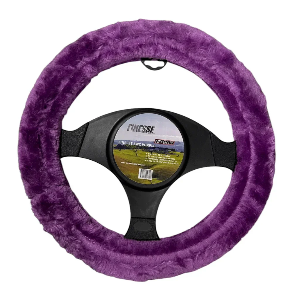 MyCar Finesse Steering Wheel Cover Purple - SWCFAUX12