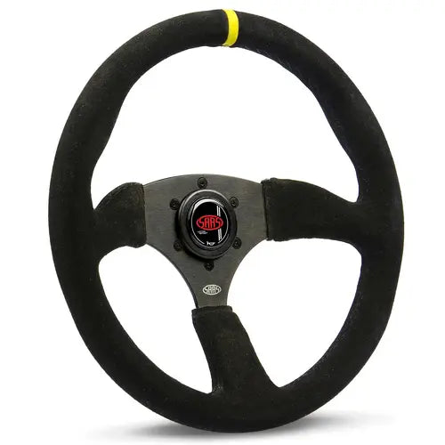 SAAS Steering Wheel Suede 14" ADR Tokyo Motorsport  Black Spoke + Indicator - SWMS2