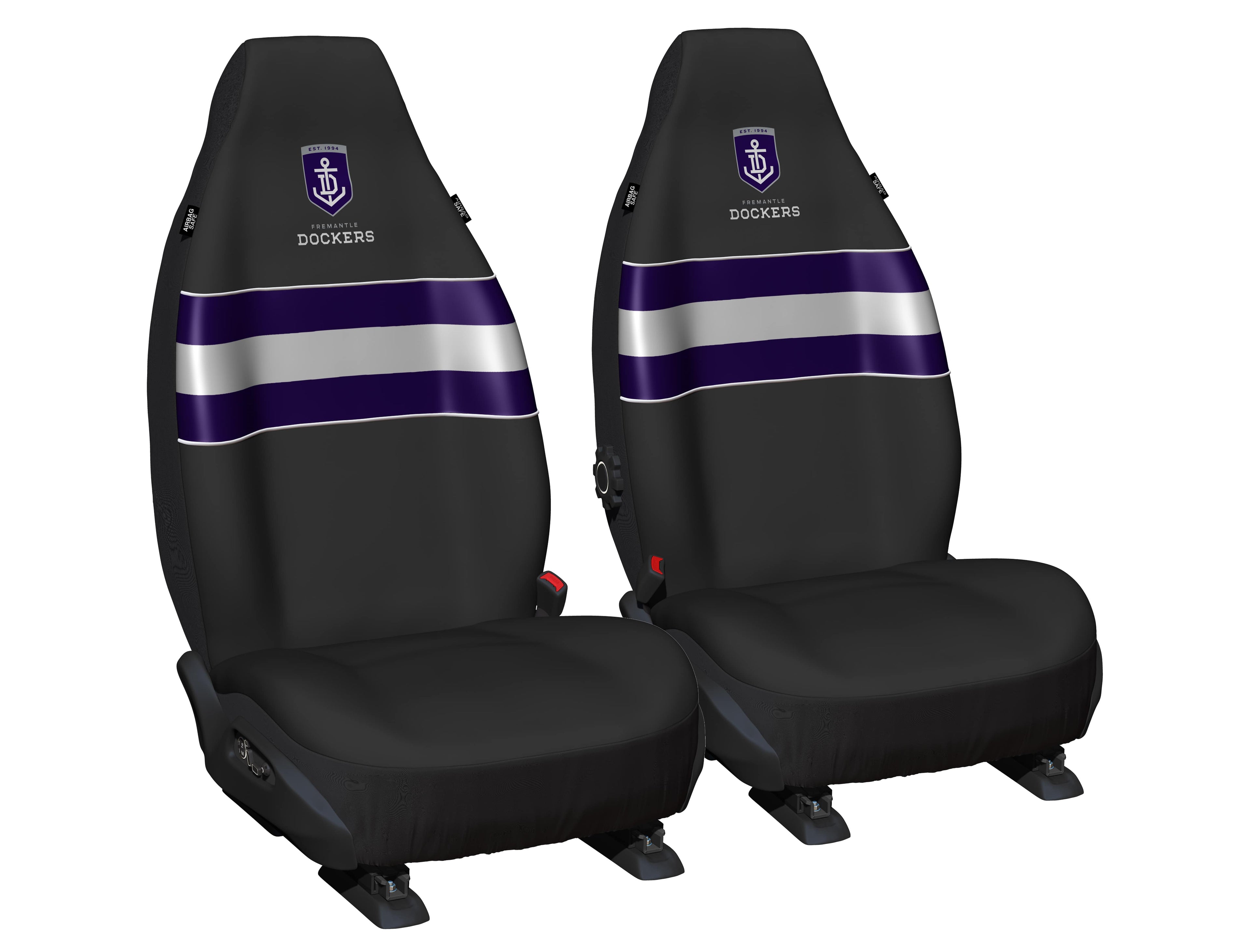 AFL Seat Cover Fremantle Universal Size 60 Front Pair - PPAFLFRE6/2