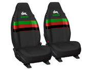 NRL Seat Cover Rabbitohs Universal Size 60 Front Pair - PPNRLRAB6/2