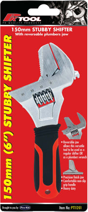 PKTool 150Mm Stubby Shifter Rotatable Jaw - PT11201