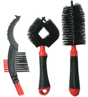 PKTool 3 Piece Chain, Frame, Brake, Wheel & Spokes Motorcycle Cleaning Brush Set - PT40141