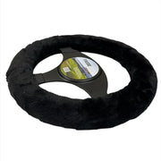 MyCar Finesse Faux Fur Steering Wheel Cover Black - SWCFAUX04
