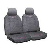 RM Williams Suede Velour Seat Covers Jillaroo Grey / Pink Size 30 - VLRMWJBX-GRY30