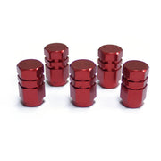 SAAS Red Metal Valve Caps - 5 Pack - 194255