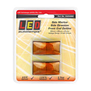 LED Autolamps 5025AM2 LED Amber Side Marker/Side Direction/Front End Outline Lamp with 3M Double Sided Tape Mount