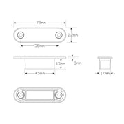 LED Autolamps 7922RM2 LED Rear End Outline Marker Lamp - Recessed Fitting