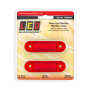 LED Autolamps 7922RM2 LED Rear End Outline Marker Lamp - Recessed Fitting