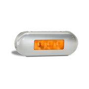 LED Autolamps 86AAM LED Amber Side Marker Lamp with Coloured Lens - Brushed Steel Bezel