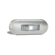 LED Autolamps 86ARM LED Amber/Red Side Marker Lamp with Clear Lens and Coloured LEDs - Brushed Steel Bezel