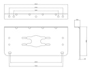 LED Autolamps MFBKT Multi Fit Right Angle Bracket - Suits 80, 275, 280, 282, 283 and 284 Series Lamps