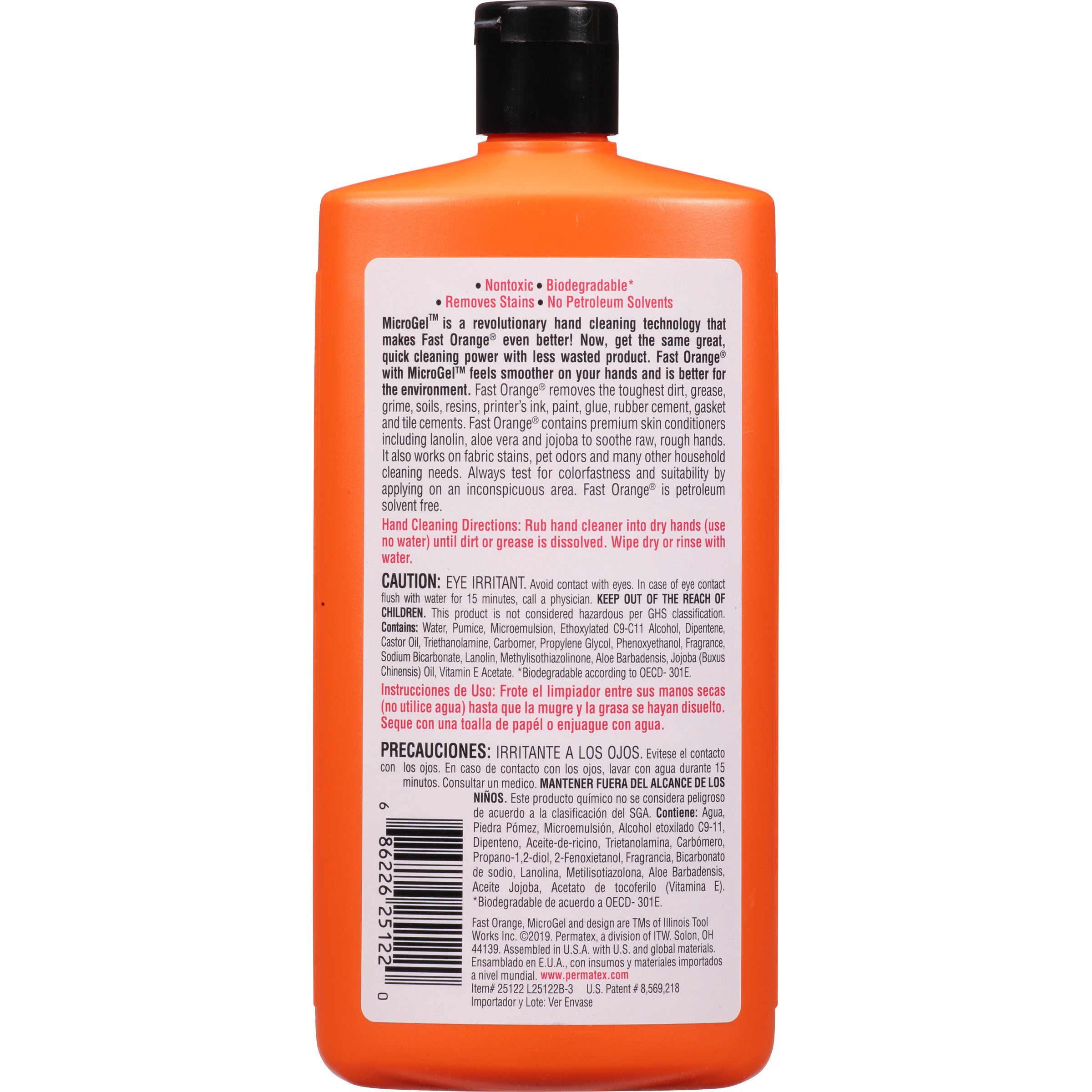 Permatex Fast Orange Pumice Hand Cleaner - 443mL - 25122 - PX25122