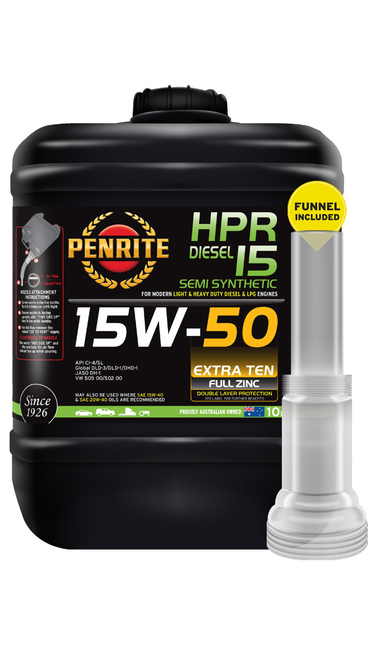 Penrite HPR Diesel 15 Semi Synthetic Engine Oil 15W-50 10L - HPRD15010 (Pickup Only)