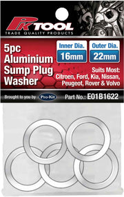 PKTool 5pc 16mm ID Aluminium Sump Washer - E01B1622 (Pickup Only)