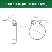 Tridon 14-27mm Screw Clamp (Twin Pack) - HAS010C