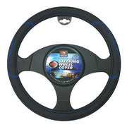PCCovers Steering Wheel Cover - Black/Blue - PC30100BK/BL (Pickup Only)