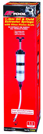 PKTool 1.5ltr Oil and Fluid Extractor Syringe with Viton Washer - PT50506 (Pickup Only)