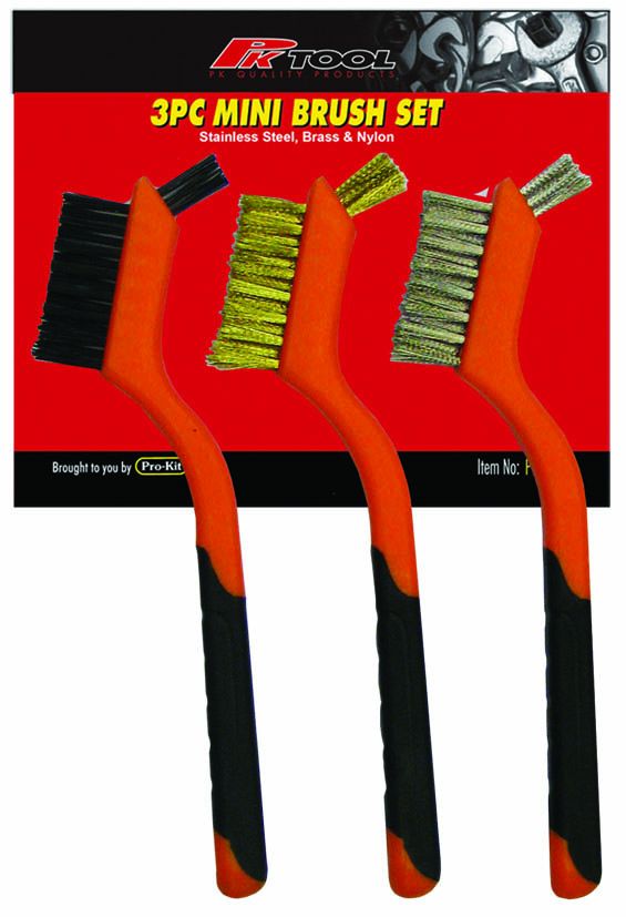 PKTool 3pc Mini Mixed Wire Brush Set  - PT90600 (Pickup Only)