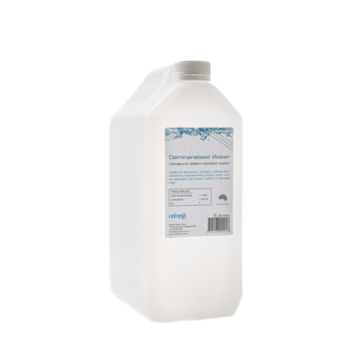 Refresh Demineralised Water 10L Ultra Pure Steam Distilled Water - S2191 (Bulky Item - Freight Applies)