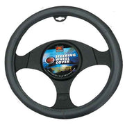PCCovers 38cm Steering Wheel Cover - Smooth Leather Look - Dark Grey - RG2424DG (Pickup Only)