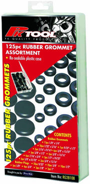 PKTool 125pc Rubber Grommet Washer Assortment - RG28108 (Pickup Only)