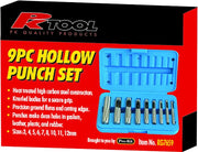 PKTool Hollow Punch Set - 9Pc - RG7659 (Pickup Only)
