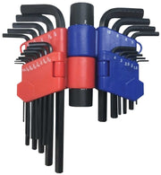 PKTool 22 Piece Metric & SAE Hex Key Wrench Set with Handle and Case - PT30500