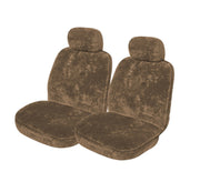 MyCar 20mm Thick Sheepskin Front Seat CoversUniversal Size 30 - Mocha Soft Fleece - SSOFA3002 (Bulky Item - Freight Applies)
