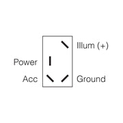 Narva Illuminated Off/On Toggle Switch (Natural/Red) - 60072BL