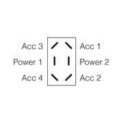 Narva 60295BL Momentary (On)/Off/Momentary (On) Waterproof Heavy-Duty Toggle Switch